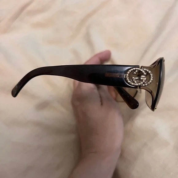 Gucci Brown Radiant Crystals GG 2820/F/S Sunglasses. No Scratches No Case - Picture 8 of 9